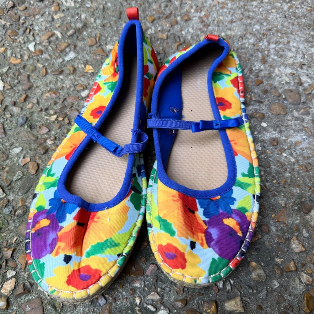 Sea Star x Frances Valentine Floral Neoprene Mary Jane Espadrille Shoes Womens 8 - Picture 14 of 15